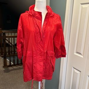 Authentic Prada Pre-Loved Red Rain (?) Jacket